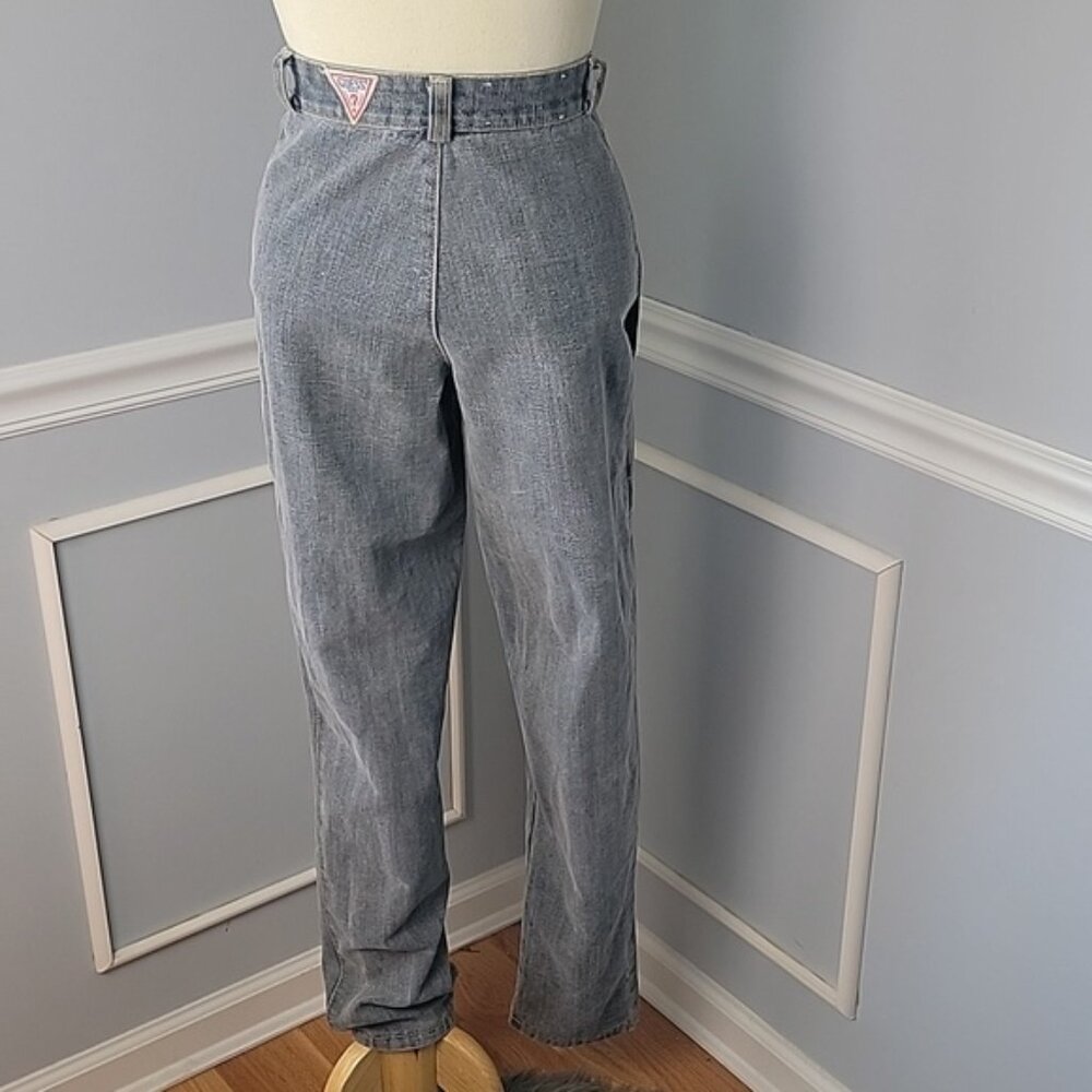 GUESS | GEORGES MARCIANO 80s RARE High Rise Snap Closure Patch Pocket Taper Jean - Picture 3 of 15